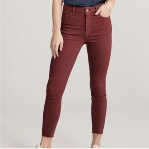 Abercrombie and Fitch Simone high rise ankle jeans size 27/4 red